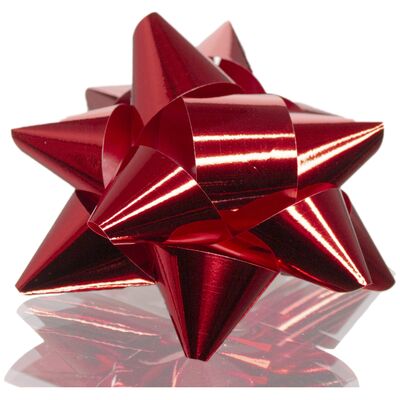 Fiocco regalo rosso metallizzato